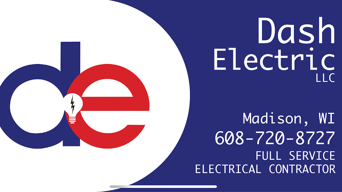 Dash Electric LLC business card - Madison WI electrician